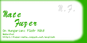 mate fuzer business card